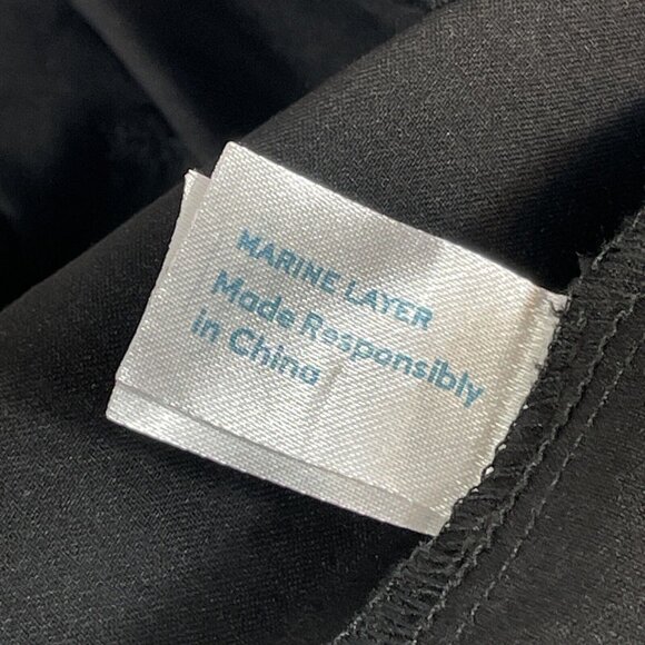 Marine Layer Pants Womens Size Extra Small Black Modal Poly Stretch Tapered - Picture 5 of 13